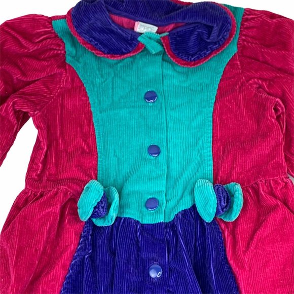 Vintage Retro Toddler Corduroy One Piece Purple 4 ringmaster - Picture 6 of 7